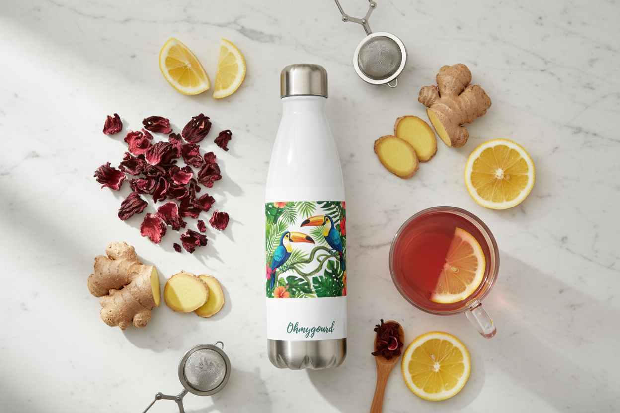 Infusion hibiscus, gingembre & citron 🌺
