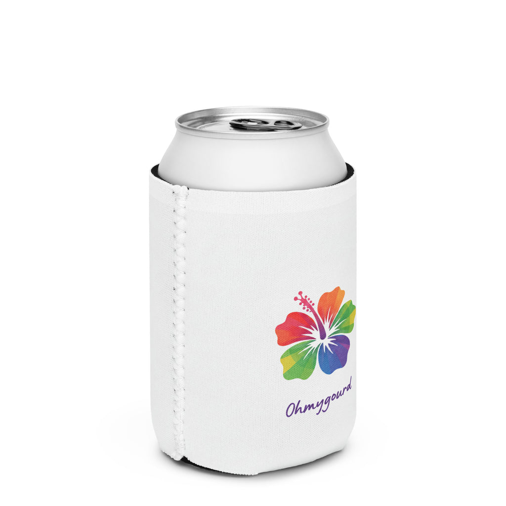 Can Cooler Néoprène 355ml – Design hibiscus | Ohmygourd